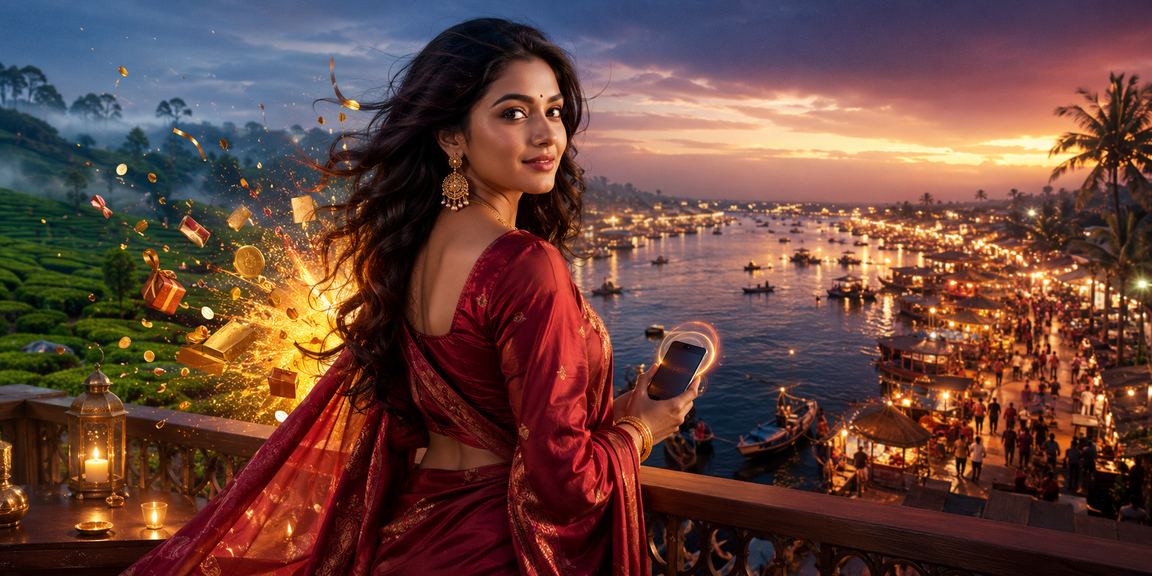 বরিশালের চা বাগানে মোবাইল পেমেন্ট করছেন এক মহিলা